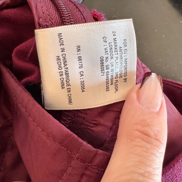 Anthropology Red w Orange Stripe Slim Pant - 4 - Picture 7 of 7